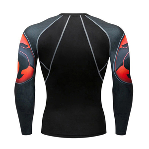 Camiseta de Compresión para MMA, Rashguard para Entrenamiento de Grappling, Costuras Elásticas en Cuatro Direcciones, Tejido Transpirable que Absorbe la Humedad, Antibacteriana - Product Image 2