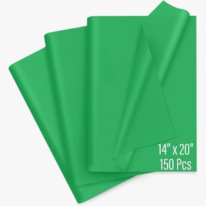 50 Fogli di Carta Velina Verde 14x20 Pollici per Sacchetti Regalo di Natale e Confezioni, Carta per Lavori Artigianali Patriottici, Fornitura all'Ingrosso - Product Image 1