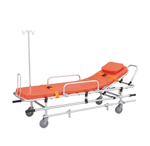 Camilla de aluminio ajustable en altura para ambulancia y hospital, camilla de transferencia de emergencia para pacientes hospitalarios - Product Image 1