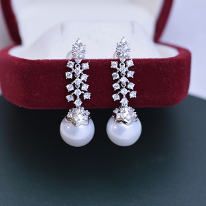 Pendientes de Perlas Akoya Aurora de Agua Dulce, Estilo Lujoso y Discreto, Base Simple, Plata S925, Efecto Espejo, Pequeños y Ligeros - Product Image 3