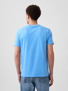 <b>Gap</b> Men's Blue Short Sleeve T-Shirt Regular Fit O-Neck Cotton Jersey Casual Style - Product Image 3