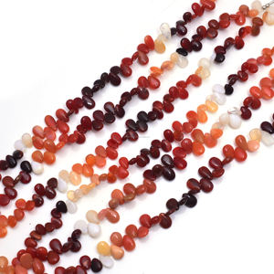 Cuentas de Ópalo Mexicano Natural Premium Multicolor en Forma de Pera Lisa, con Certificación de Terceros, para la Elaboración de Joyería y Collares - Product Image 2