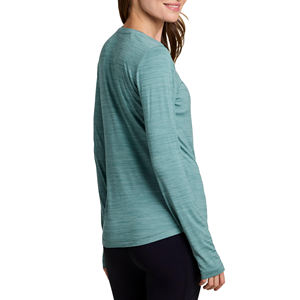 Haut de yoga confortable et respirant pour femme, à manches longues, col rond, poignets extensibles, séchage rapide, idéal pour le fitness - Product Image 4