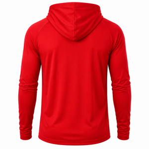 Sudadera con Capucha Roja de Manga Larga para Hombre, Marca Personalizada, Secado Rápido, Poliéster, Color Sólido, Ropa Casual, Temporada de Primavera, Corte Regular, Largo Completo - Product Image 2