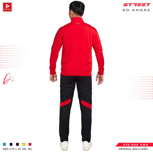 เสื้อแจ็คเก็ตสปอร์ต JUST PLAY STREET รุ่นยูนิเซ็กส์ ผ้าถักสองชั้น โพลีเอสเตอร์ น้ำหนักเบา สวมใส่สบาย มี 5 สีสุดฮิต - Product Image 6