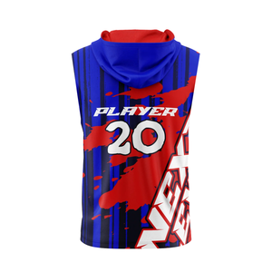 Camiseta de Fútbol 7v7 para Niños, Diseño Sublimado con Capucha y Sin Mangas, Personalizable con Nombre de Equipo y Número de Jugador, Ropa Juvenil - Product Image 1
