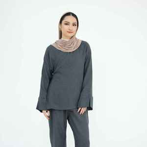 Abaya Clásica Negra Moderna para Mujer Musulmana, Estilo Casual, Elegante, Modesto, Islámico, Ligero, Transpirable, para Uso Diario, Largo, Maxi - Product Image 1