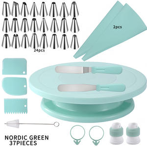 Kit de decoración de pasteles todo en uno con boquillas de repostería, accesorios para plato giratorio y herramientas de repostería para chefs de pastelería. - Product Image 6