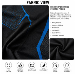 Shorts de compression pour hommes, vêtements de sport et fitness, fabriqués au Pakistan, prix bas, contraste de couleurs. - Product Image 6