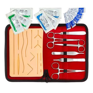 Kit complet de pratique de suture en acier inoxydable, ensemble de formation médicale et chirurgicale, kit d'apprentissage des compétences de suture, soins de santé de qualité supérieure - Product Image 1