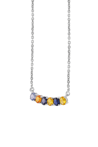 Multi Sapphire <b>Pendant</b> in 92.5 Sterling Silver KLSP-50614 - Product Image 2