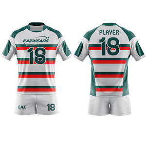 Tenue de rugby personnalisée haute performance avec motif drapeau imprimé, maillot et short respirants et écologiques - Commandes en gros OEM/ODM - Product Image 6