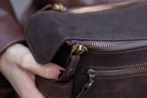 Premium Genuine Leather Toiletry Bag Mens Dopp <b>Kit</b> Travel Wash Bag <b>Shaving</b> <b>Kit</b> Pouch Large Capacity Bulk B2B TYG-0234 - Product Image 2