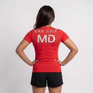 Camiseta Deportiva de Verano para Mujer Bar Grip MD, para Gimnasio, Entrenamiento, Atlética, Transpirable, de Alto Rendimiento, 100% Algodón, de Secado Rápido - Product Image 5