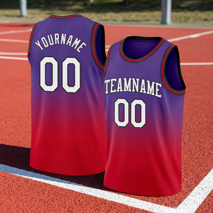 Maillot de basket-ball sublimé personnalisé, noir et rouge, sans manches, coupe athlétique, pour adulte - Product Image 5