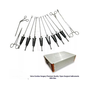 Basic Stainless Steel Reusable XS Valve Cardiac Surgery <b>Instrument</b> Set New Complete Kit Aluminum Storage Box Tegra Surgical - Product Image 1