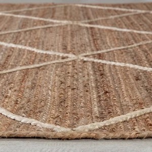 Tapis en jute naturel tissé à la main du Vietnam, style bohème, en jacinthe d'eau, adapté aux animaux domestiques, personnalisable avec logo sur mesure, vente en gros - Product Image 5