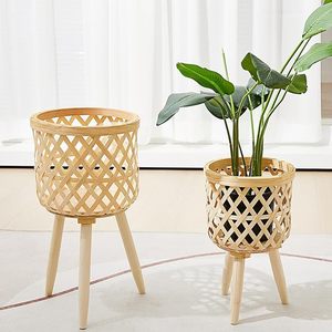 Cesta de Bambú de Alta Calidad para Plantas – Elegante Diseño Abierto para Macetas y Jardineras de Proveedor Vietnamita - Product Image 4