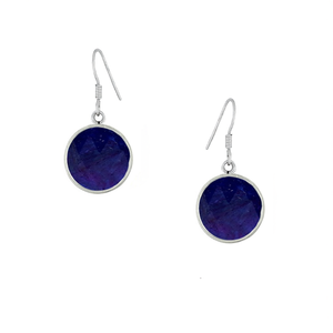 IndianMores 92.5 Sterling Silver Rhodium Plated Round <b>Emerald</b> <b>Stud</b> Earrings for Women Girls - Product Image 2