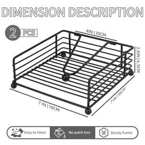 Moderno Porta Servilletas Cuadrado de Metal Plano de Estilo Europeo con Brazo Reforzado para Cocina y Auto - Product Image 3