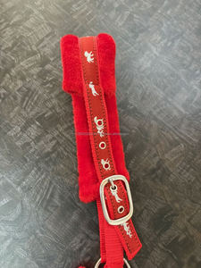 Juego de Cabestro y Cuerda de Tracción para Caballo de PP de Alta Calidad con Forro de Felpa Suave y Decoración de Cinta para Caballo, Herrajes de Hierro Niquelado - Product Image 5