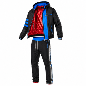 Traje Deportivo de Nylon Repelente al Agua con Puños Elásticos y Cordón Ajustable, Estilo Urbano, con Paneles, Logotipo Personalizado, Venta al Por Mayor, OEM - Product Image 5