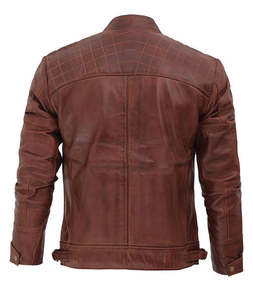 Chaqueta de cuero de diseño de moda para hombre, nueva llegada, chaquetas de cuero para hombre, chaqueta de cuero vacuno de primera calidad - Product Image 3