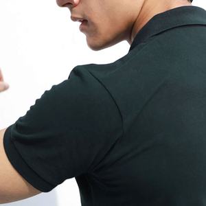 Polo de alta calidad de 220 gramos de poliéster/algodón liso teñido para hombre, Polo ligero transpirable de talla grande con logotipo sólido, Polo de gran tamaño - Product Image 6