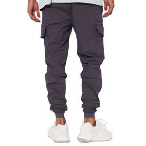 Pantalon cargo décontracté pour homme, respirant, léger, 100% coton, avec cordon de serrage à la taille et plusieurs poches latérales - Product Image 2