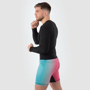 Nouvel Arrivage Short de Compression Décontracté Uni Ultra-léger Imperméable Anti-plis à Taille Mi-haute Élastique - Product Image 2