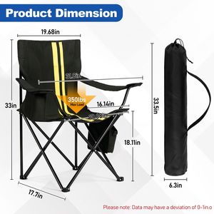 Sedia dal design pieghevole da 33,7 pollici - Product Image 5