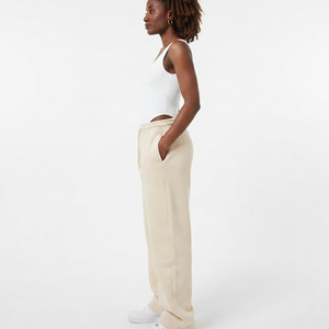 Pantalones Deportivos de Felpa Francesa con Logotipo Bordado Personalizado OEM, Pantalones Deportivos de Algodón de Pierna Ancha para Mujer - Product Image 6
