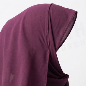 Hiyab de poliéster de color sólido para mujer, tela jersey, agradable al tacto, para uso diario, pañuelo étnico de Oriente Medio. - Product Image 4