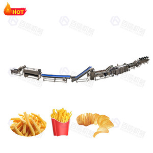 Ligne de production automatique de frites 500-1000 kg/h Ligne de traitement de bandes de pommes de terre frites Machine automatique de fabrication de frites - Product Image 4