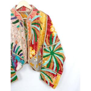 Best Quality Handmade cotton kantha <b>jacket</b> Winter wear <b>Jacket</b> Women fashionable <b>Short</b>-length <b>Jacket</b> in FreeSize Traditional wear - Product Image 3