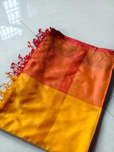 100% pure <b>silk</b> colour block <b>scarf</b> - Product Image 2