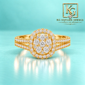 Anillo de Diamantes Redondos Brillantes, Elegante y Lujoso, Joyería Nupcial Clásica, Diseño de Joyería para Boda y Compromiso - Product Image 3
