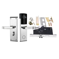 Sistema de Cerradura Inteligente RFID para Puertas de Hotel con Desbloqueo por Tarjeta+Llave, PRND Antirrobo, Material de Acero Inoxidable Pulido