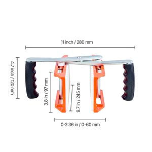 Set di 2 Morsetti per Trasporto Lastre in Pietra, Capacità di Carico 660 Libbre, Attrezzi per Sollevamento Pannelli in Granito con Rivestimento in Gomma - Product Image 6