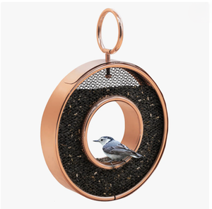 Mangeoire à oiseaux suspendue en cuivre de luxe, décorative pour l'extérieur, mangeoire à graines pour oiseaux sauvages, décoration de jardin, balcon, décoration intérieure - Product Image 1