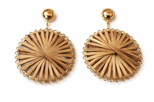 Geometric Gold Plated Hoop <b>Earrings</b> Green Sequin Crystal Rhinestone Bohemia Style Handmade Eco-Friendly Women's Party Jewelry - Product Image 6
