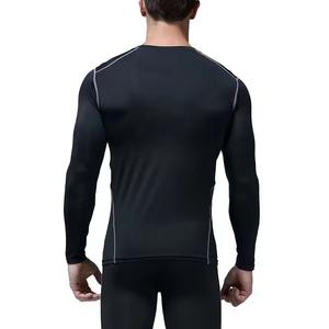 T-shirt de sport pour homme personnalisé en gros, à manches longues, respirant, anti-UV, écologique, pour la course et la gym, avec évacuation de l'humidité - Product Image 3