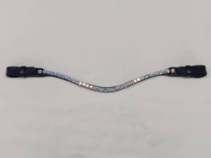 Frontal en cuir de qualité supérieure avec cristaux Preciosa, taille personnalisée, pour cheval, meilleurs accessoires équestres, meilleur prix de gros. - Product Image 5
