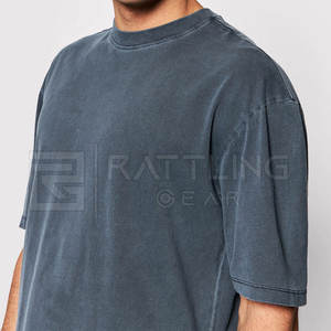 Camiseta elegante con hombros caídos para hombre 100% algodón mejor precio ropa de calle - Product Image 4
