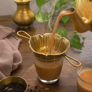 Brass Tea Filter Strainer Fine Mesh Tea Infuser for Loose Leaf Tea Reusable Brewing Filter with Handles for <b>Teapot</b> - Product Image 3