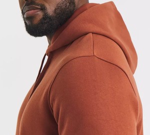 Men Oversized Hooded <b>Quarter</b> <b>Zip</b> Fleece Sweatshirt Solid Color Casual Autumn Wear Regular Fit Knitted Polyester Breathable - Product Image 3