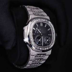 Montre classique pour homme BOJ P.P.017 avec affichage analogique, bagues en moissanite, bracelet en alliage, boîtier plaqué or rose 20 mm, verre 41 mm - Product Image 4