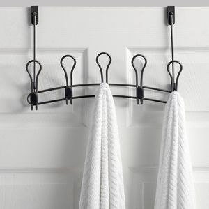 Classic Iron Door Hanger Decorative Wall <b>Hooks</b> For Home Entryway Bedroom <b>Bathroom</b> Storage Solution - Product Image 1