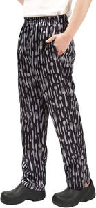 Conjunto de Traje de Chef Profesional con Chaqueta con Botones y Pantalones con Cintura Elástica, Hecho en Pakistán - Product Image 2