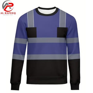 Sweat-shirt de travail à prix abordable pour hommes, col rond, haute visibilité, réfléchissant, en polaire, pour l'hiver, modèle vierge pour femmes, vente en gros 2026 - Product Image 2